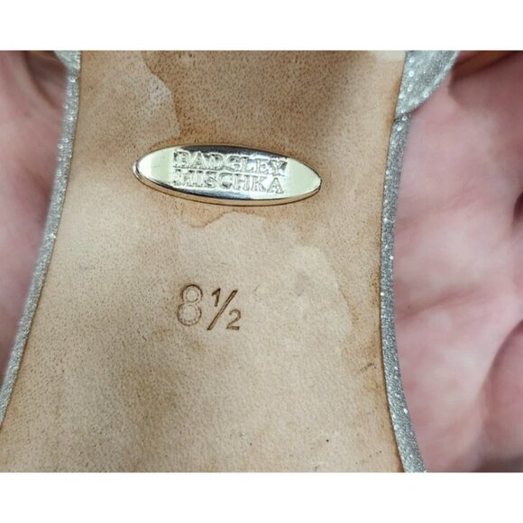 Badgley Mischka Nadine Jewel Block Heel Womens Silver Rhinestone Bridal Shoes - Picture 7 of 11